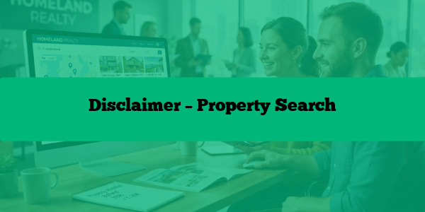 Disclaimer – Property Search