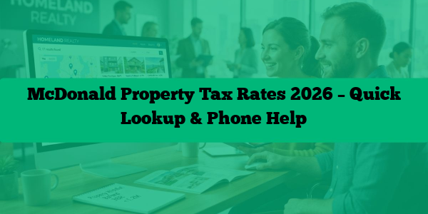 McDonald Property Tax Rates 2026 – Quick Lookup & Phone Help