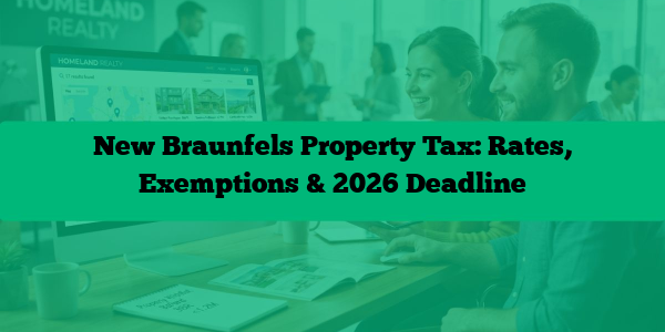 New Braunfels Property Tax: Rates, Exemptions & 2026 Deadline