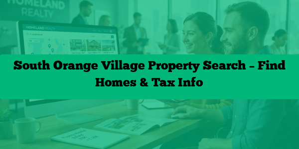 South Orange Village Property Search – Find Homes & Tax Info